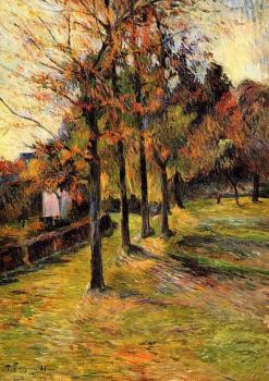 Paul Gauguin : Tree Lined Road, Rouen